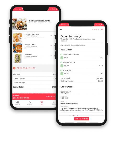 online food Delivery app